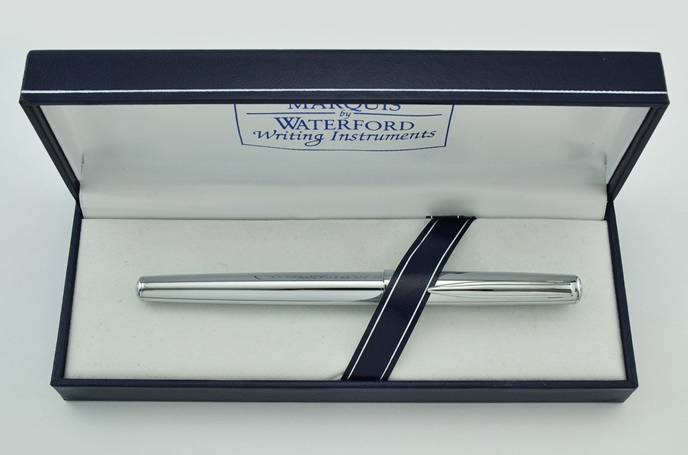 Waterford Marquis Claria Fountain Pen Rhodium Plated, Fine Nib (Very